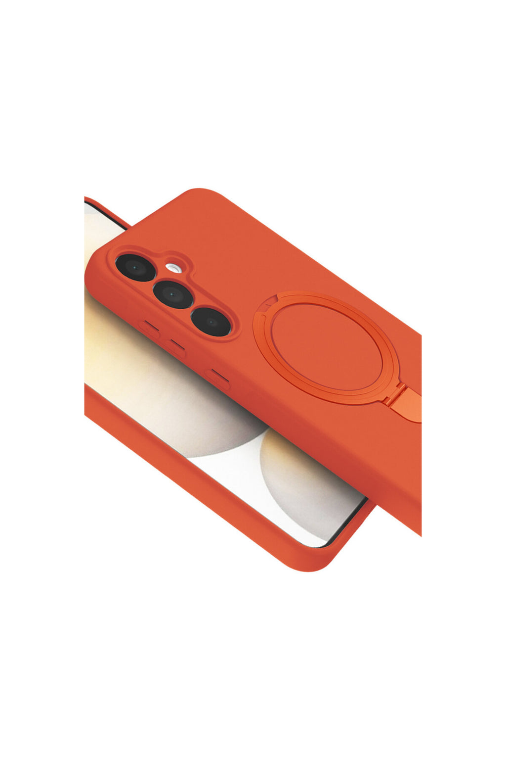 Samsung Galaxy A25 5G Uyumlu Regal Magsafe Standlı Kapak - Turuncu