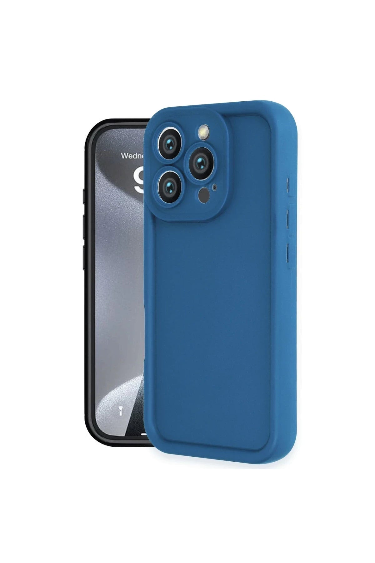 Apple iPhone 16 Pro Uyumlu Kılıf Viera Silikon - Mavi