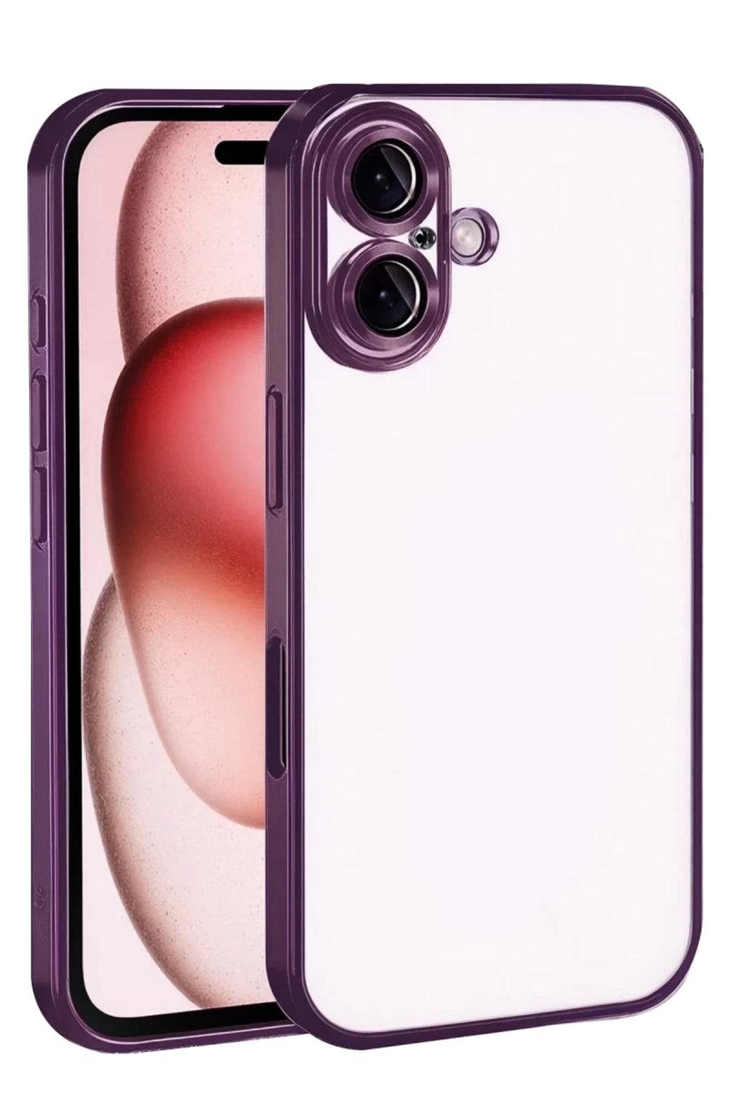 Apple iPhone 17 Uyumlu Lensli Silikon - Açık Mor
