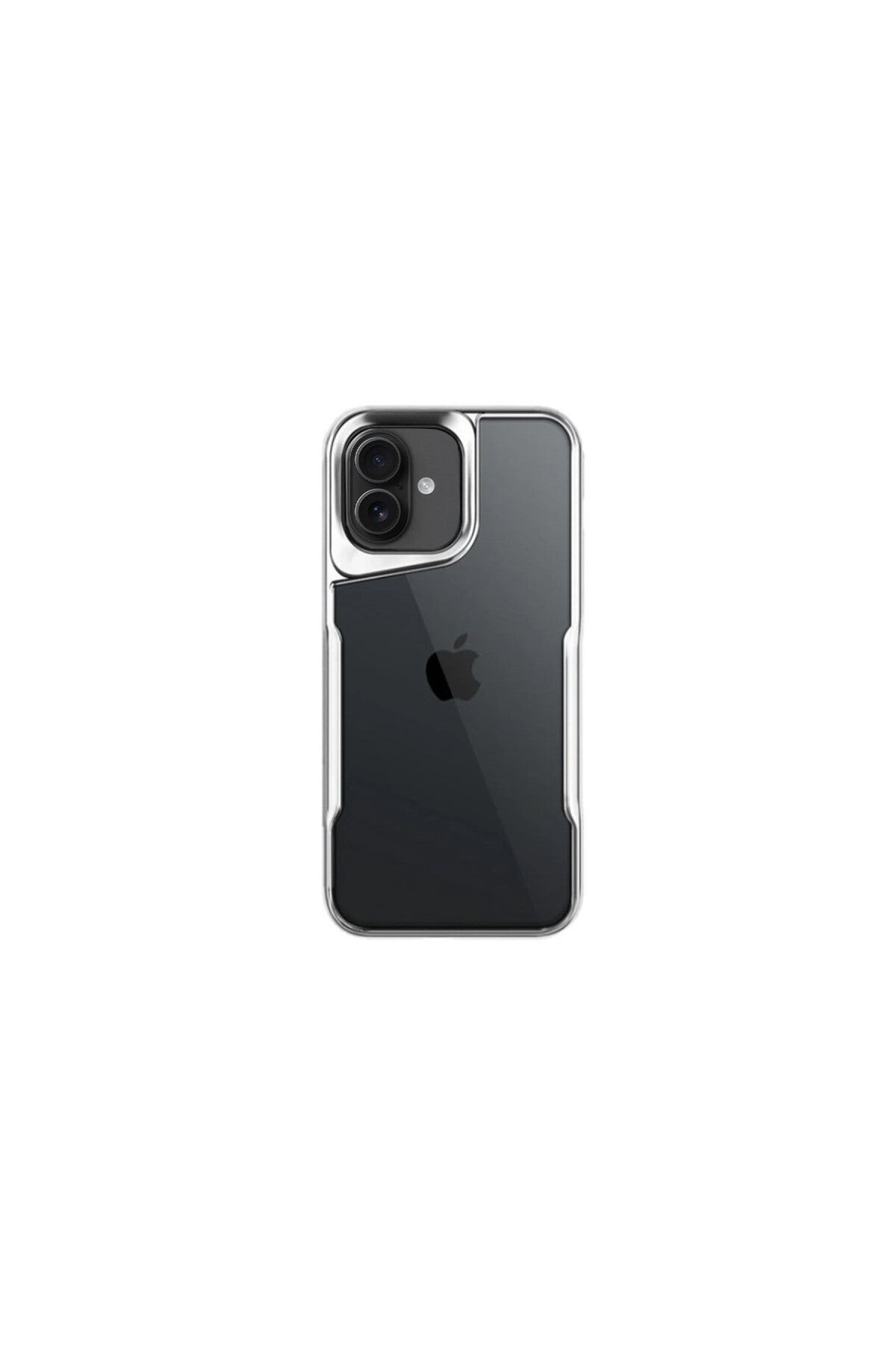 Apple iPhone 16 Uyumlu Kılıf Boyi Silikon Kapak - Gümüş