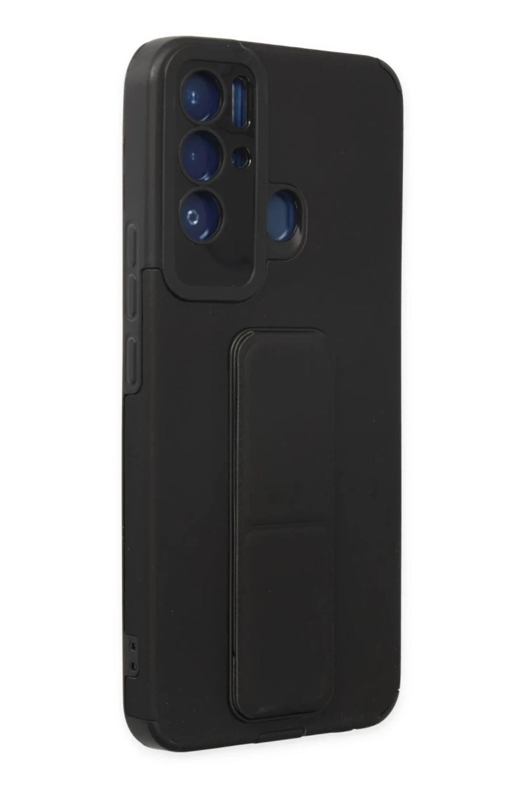 Tecno Pova Neo Kılıf Mega Standlı Silikon - Siyah