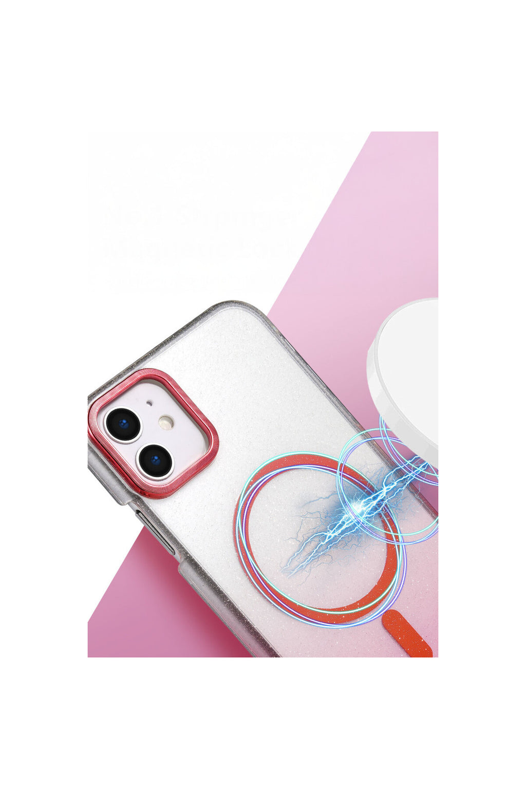 Apple iPhone 12 Uyumlu Glossy Magsafe Kapak - Pembe