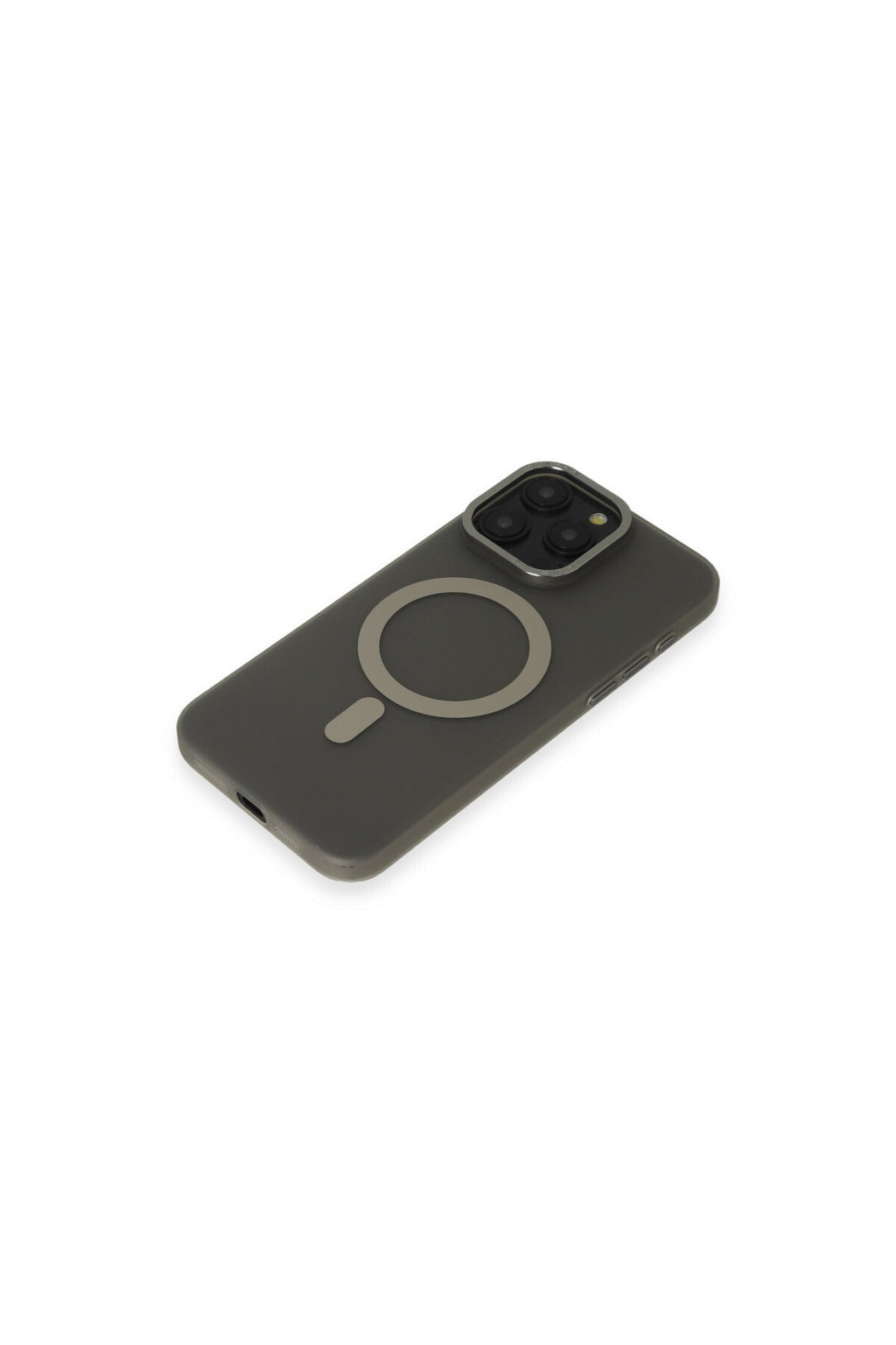 Apple iPhone 15 Pro Uyumlu Kılıf Lodos Magneticsafe Mat Kapak - Titan Gri