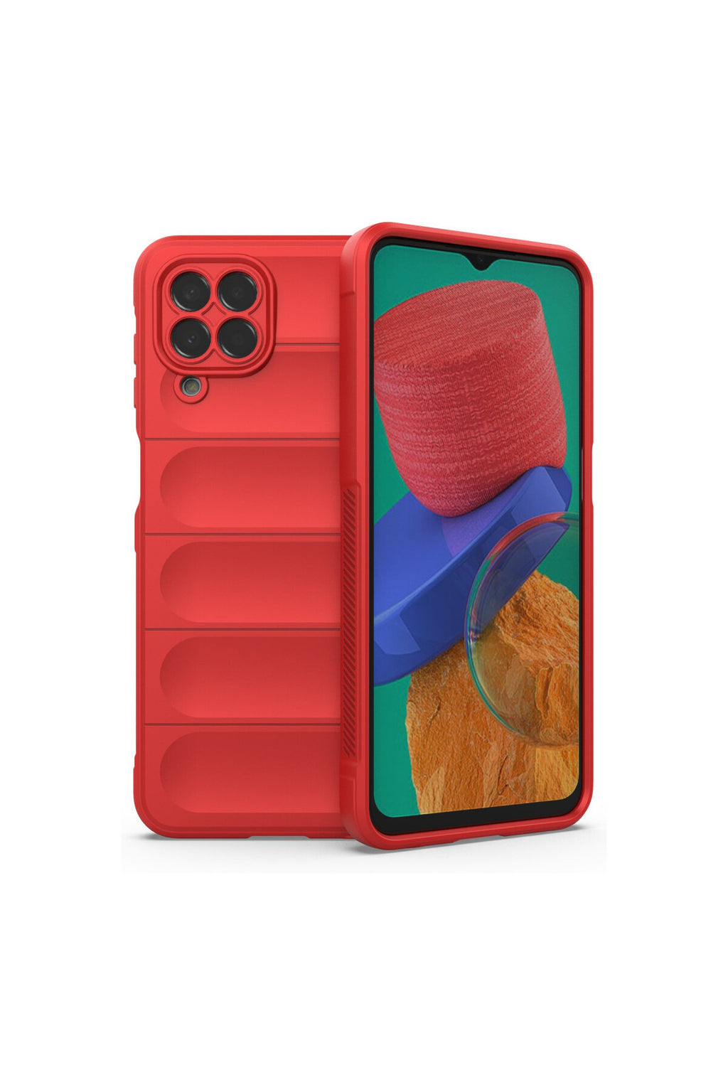Samsung Galaxy M33 Uyumlu Kılıf Optimum Silikon - Kırmızı