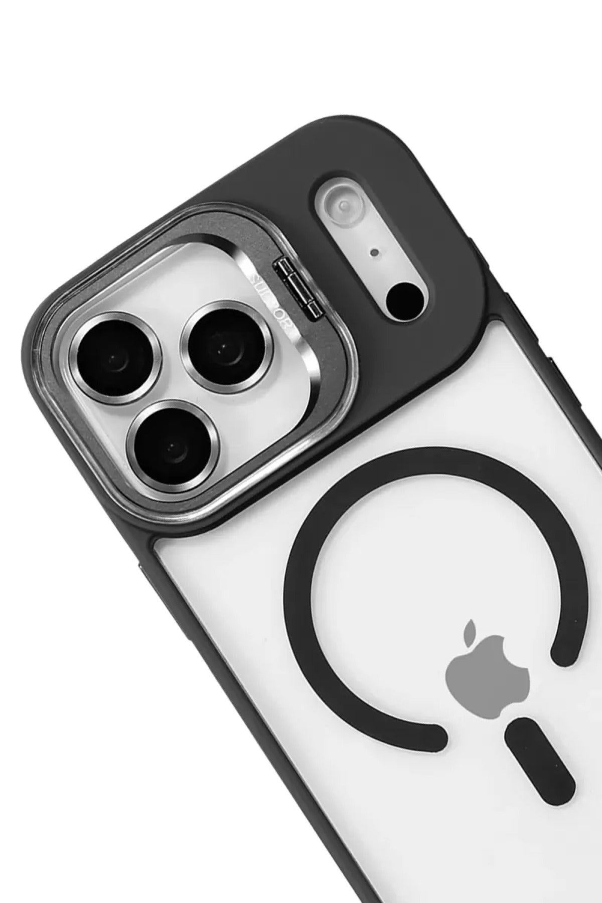 Joko Apple iPhone 17 Pro Uyumlu Remim Lensli Magsafe Standlı Kapak - Siyah