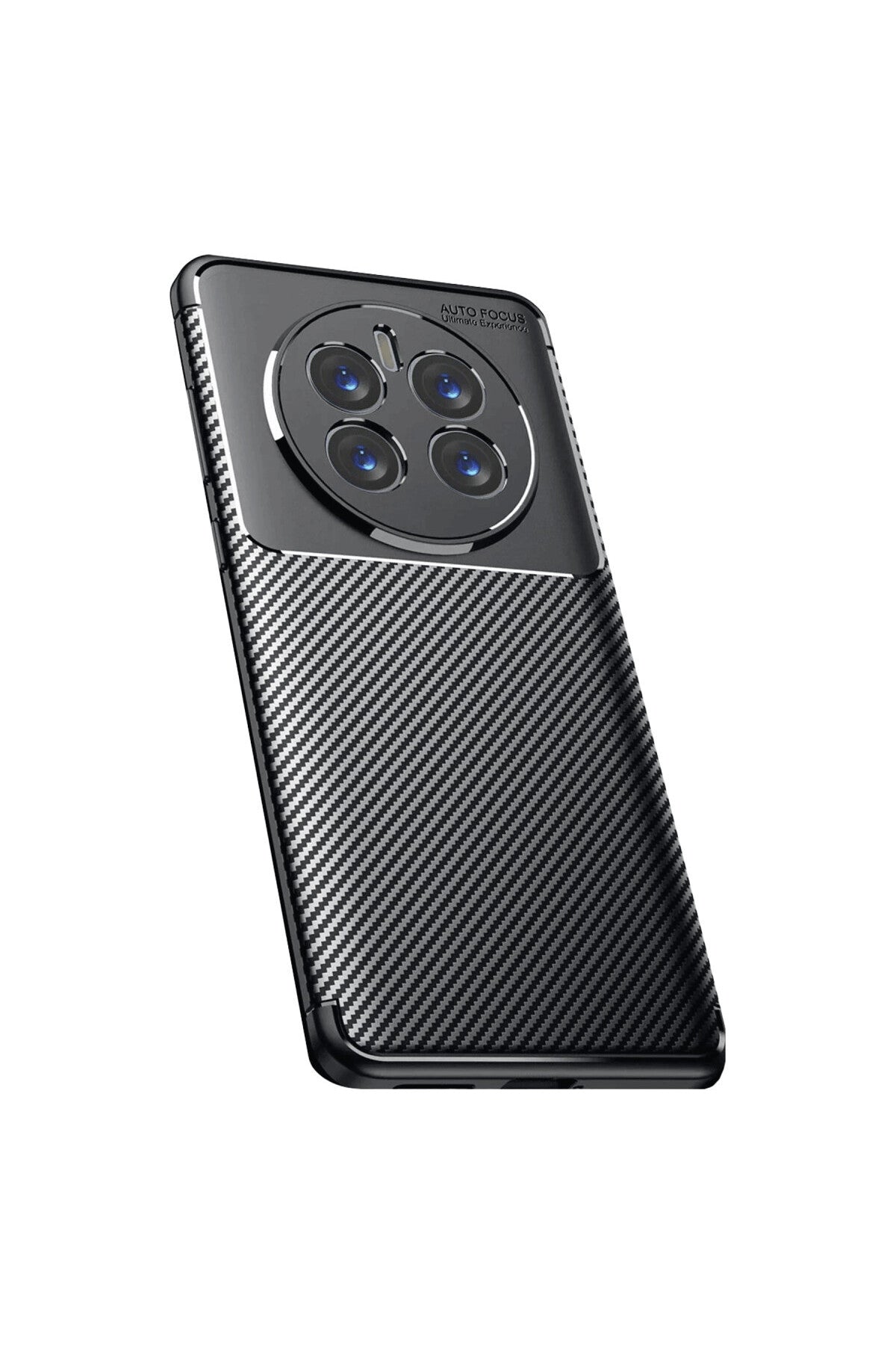 Realme 12 Pro Plus Uyumlu Kılıf Auto Focus Karbon Kapak - Siyah