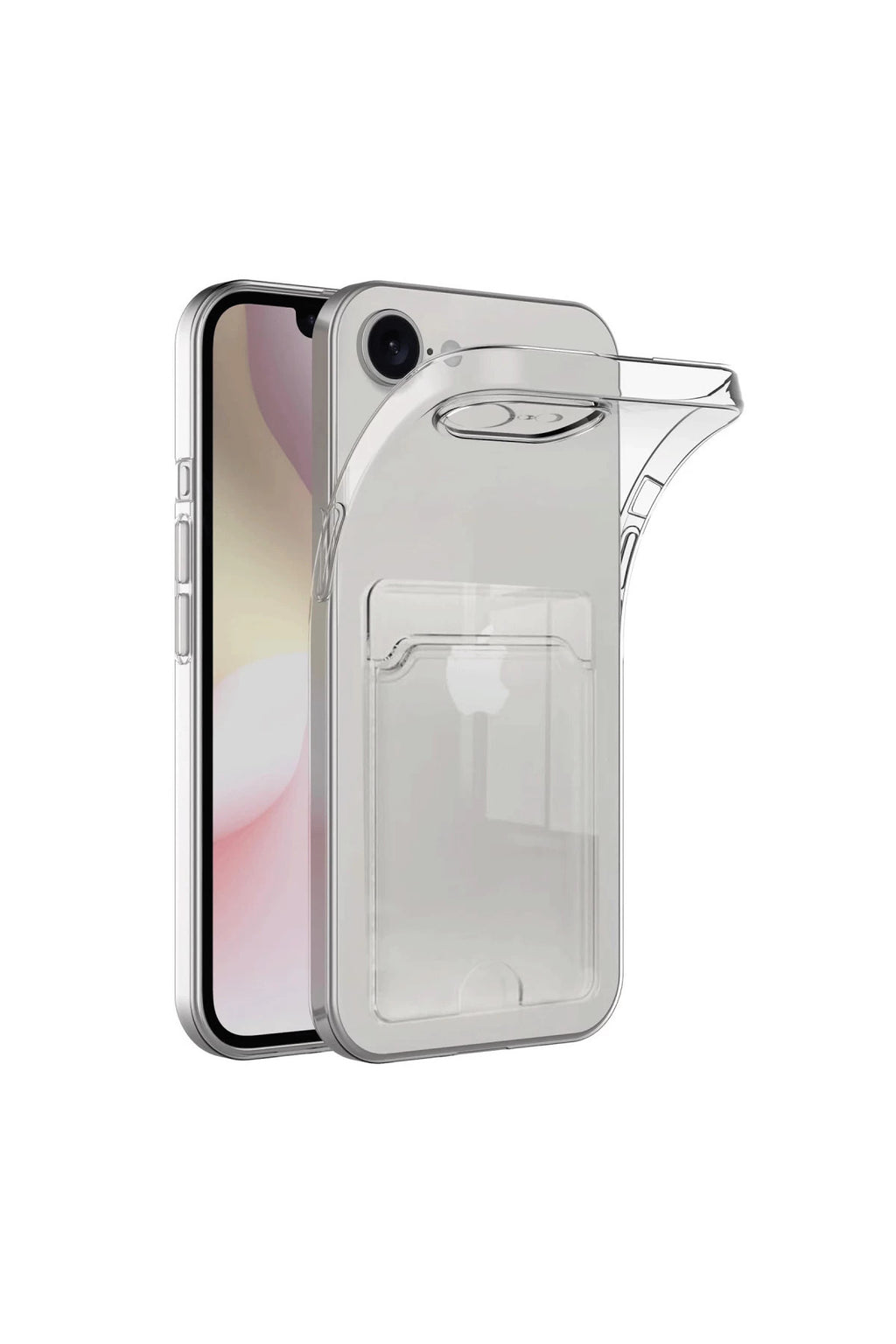 Apple iPhone 16E Uyumlu Kılıf Kart Şeffaf Silikon - Şeffaf