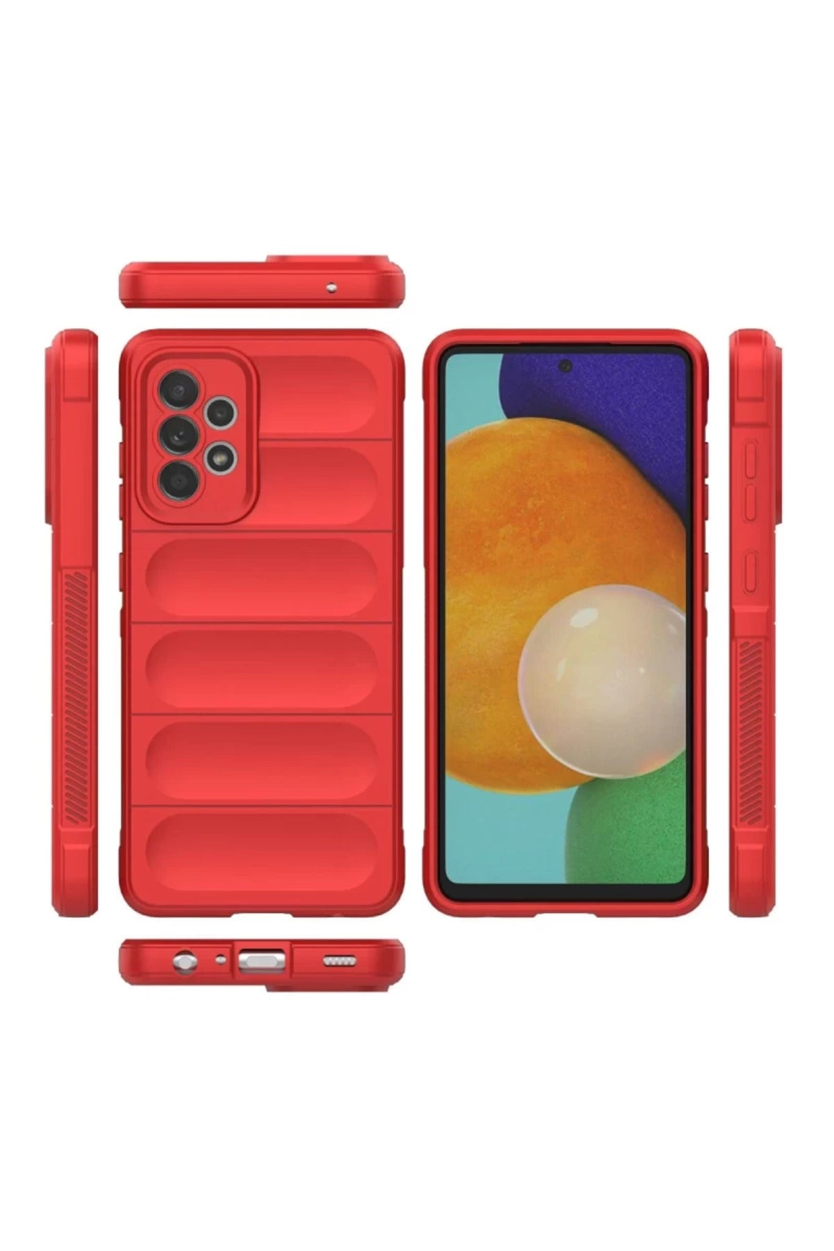 Samsung Galaxy A52 Uyumlu Kılıf Optimum Silikon - Kırmızı