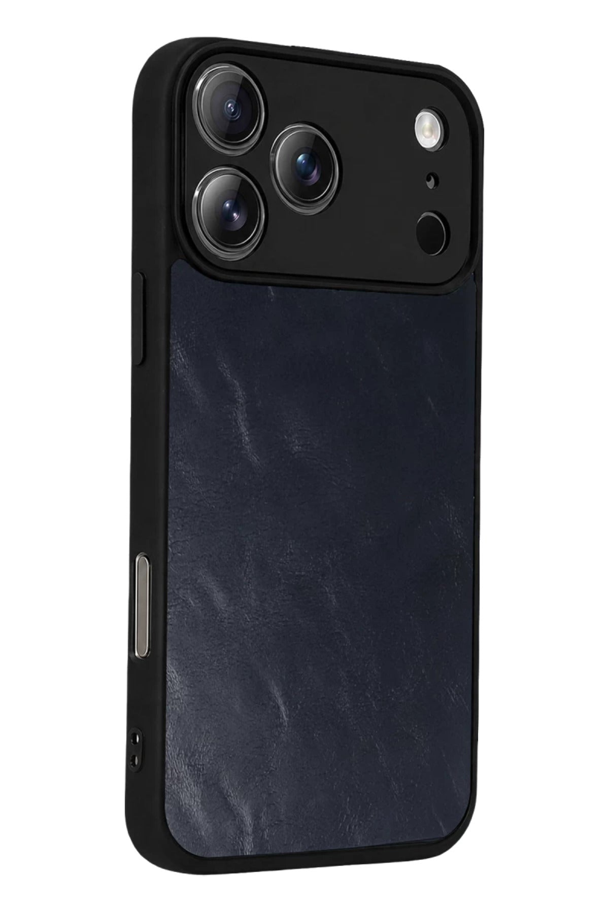 Apple iPhone 17 Pro Uyumlu Aras Deri Kapak - Lacivert