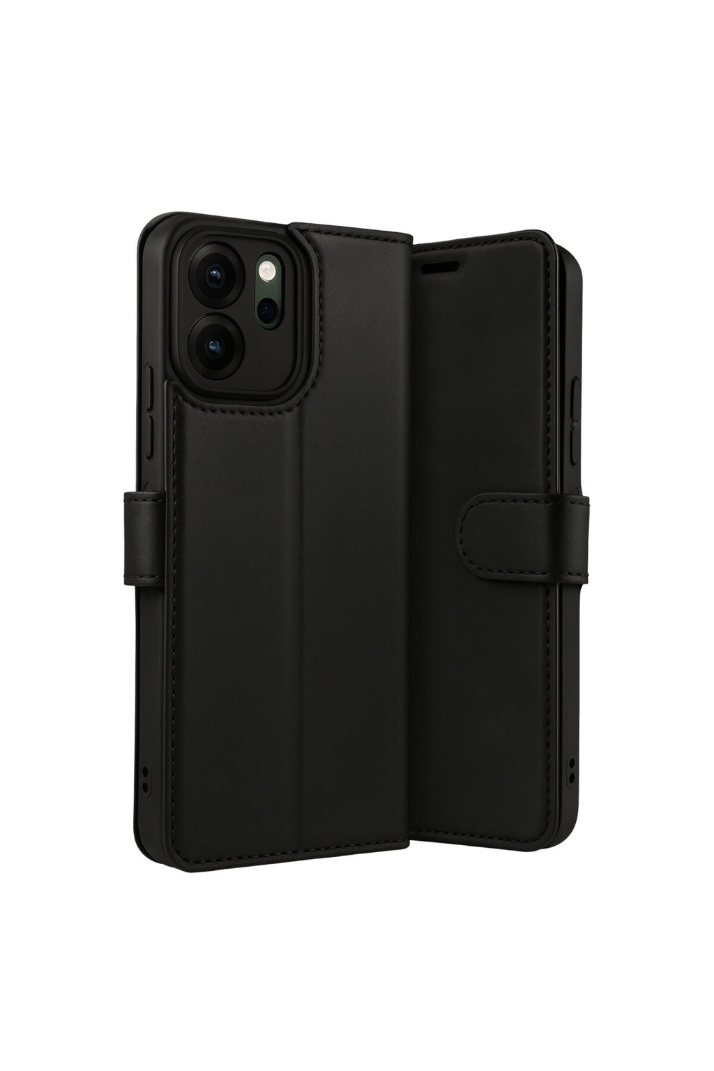 Oppo Reno 14F Uyumlu Trend S Plus Kapaklı Kılıf - Siyah