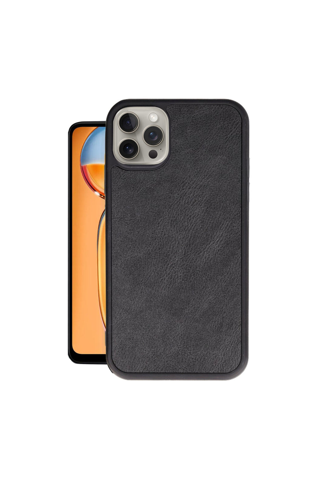 Apple iPhone 14 Pro Max Uyumlu Kılıf Aras Deri Kapak - Siyah
