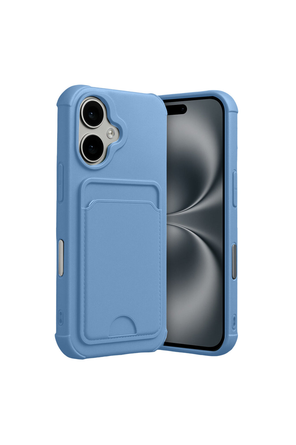 Apple iPhone 17 Uyumlu Kelvin Kartvizitli Silikon - Mavi