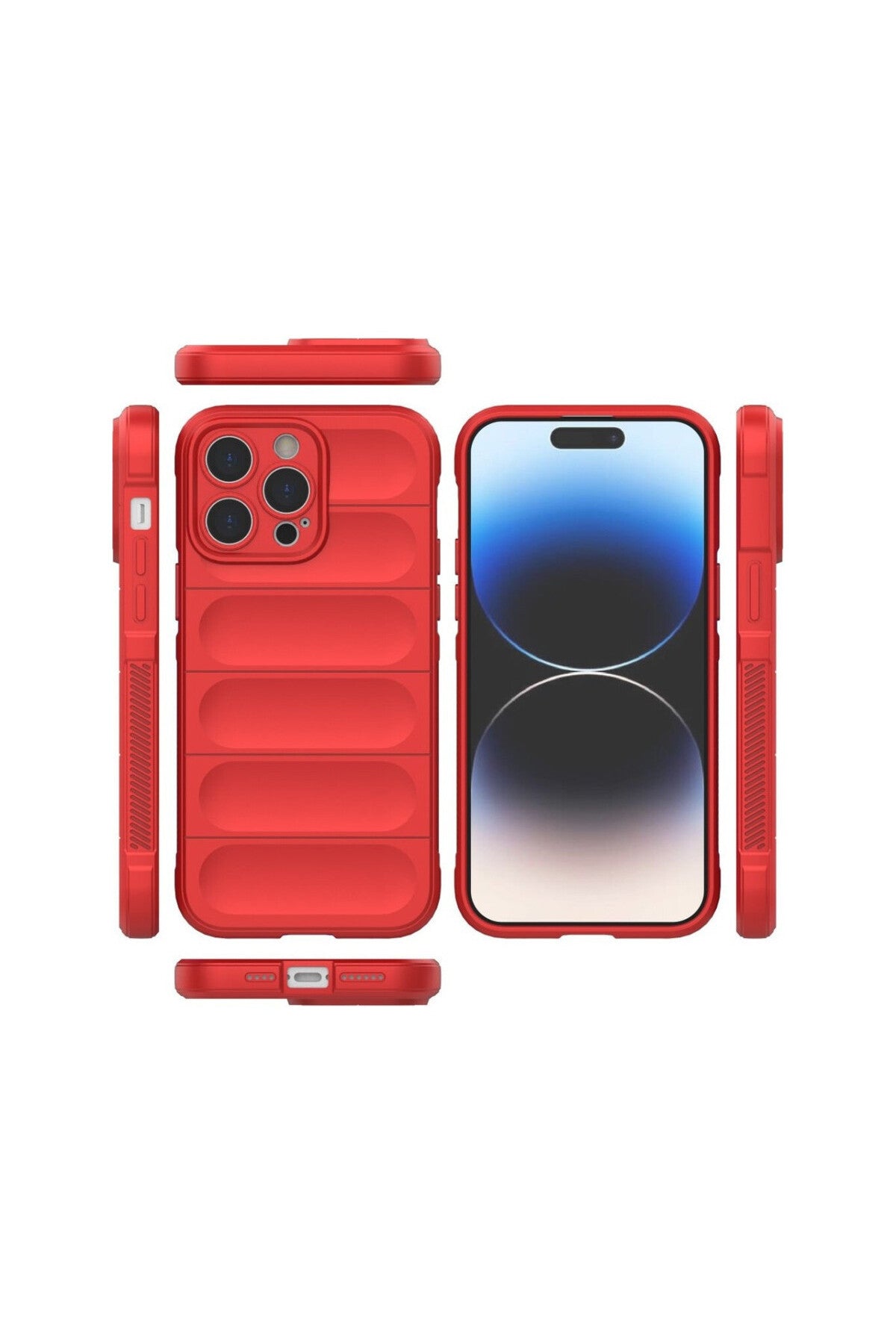 Apple iPhone 16 Pro Max Uyumlu Kılıf Optimum Silikon - Kırmızı