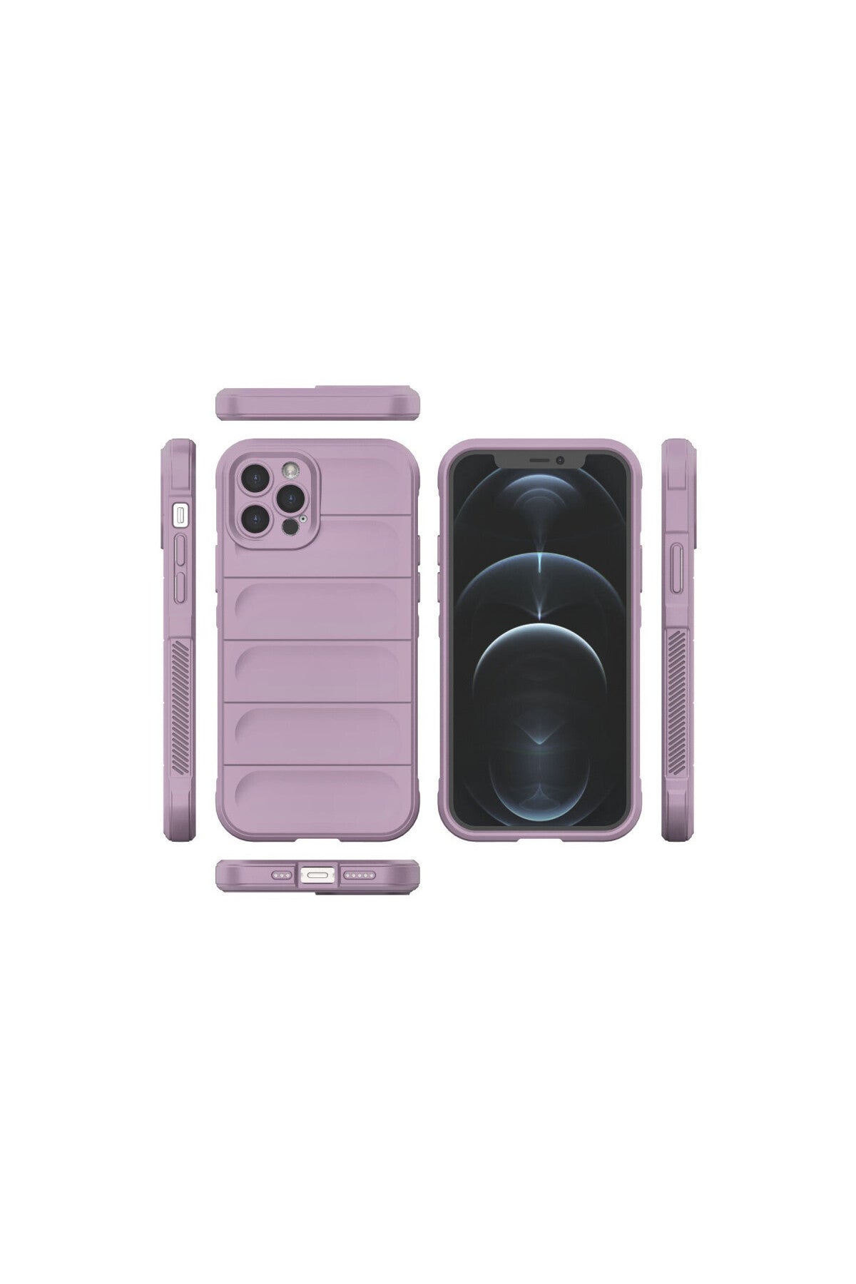 Apple iPhone 12 Pro Uyumlu Kılıf Optimum Silikon - Mor