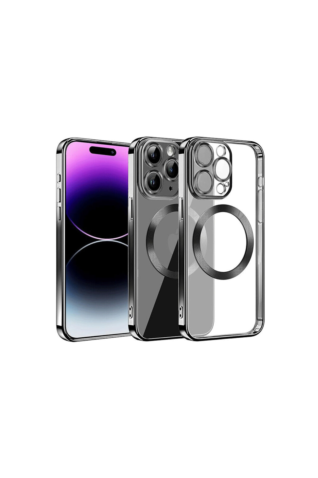Apple iPhone 13 Pro Max Uyumlu Kılıf Slot Silikon - Siyah