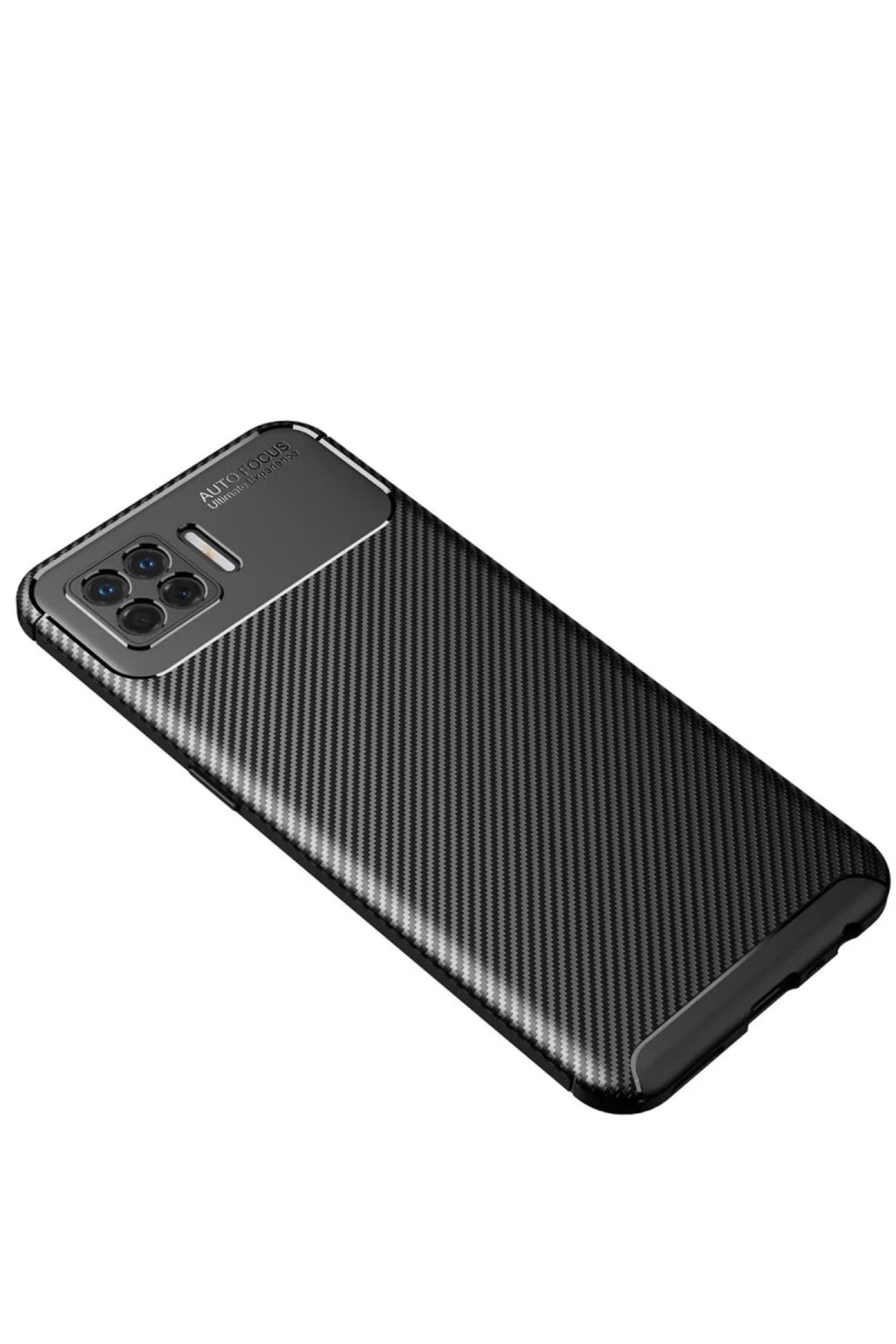 Oppo A73 Uyumlu Kılıf Auto Focus Karbon Kapak - Siyah