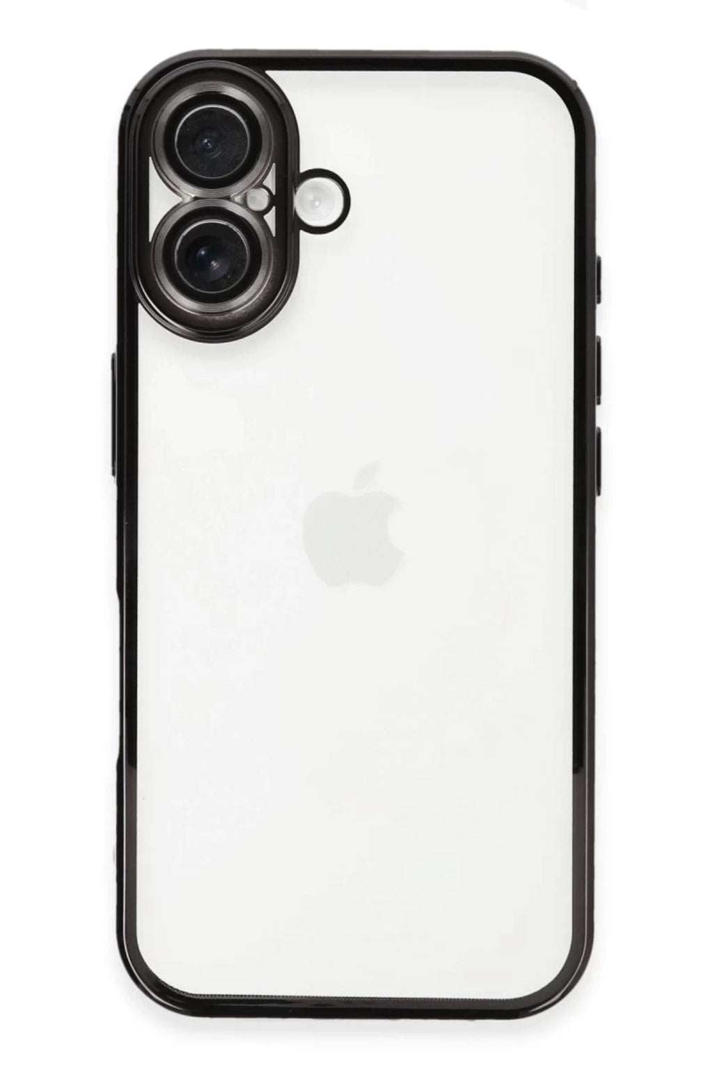 Apple iPhone 16 Uyumlu Kılıf Lensli Silikon - Siyah