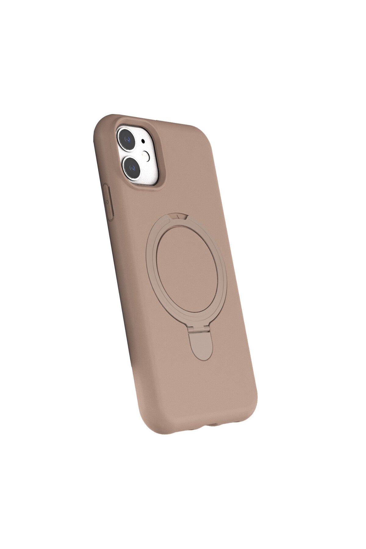 Apple iPhone 11 Uyumlu Regal Magsafe Standlı Kapak - Çöl Titanyum