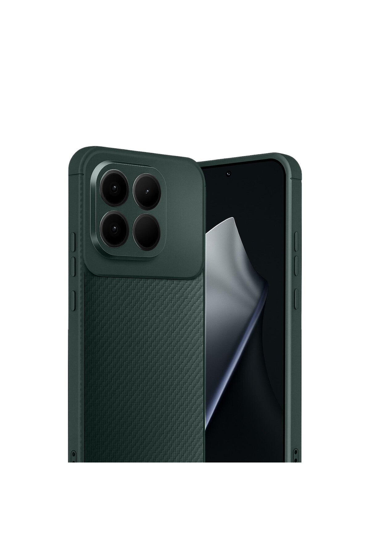 Xiaomi Mi 15T Uyumlu Auto Focus Karbon Kapak - Koyu Yeşil