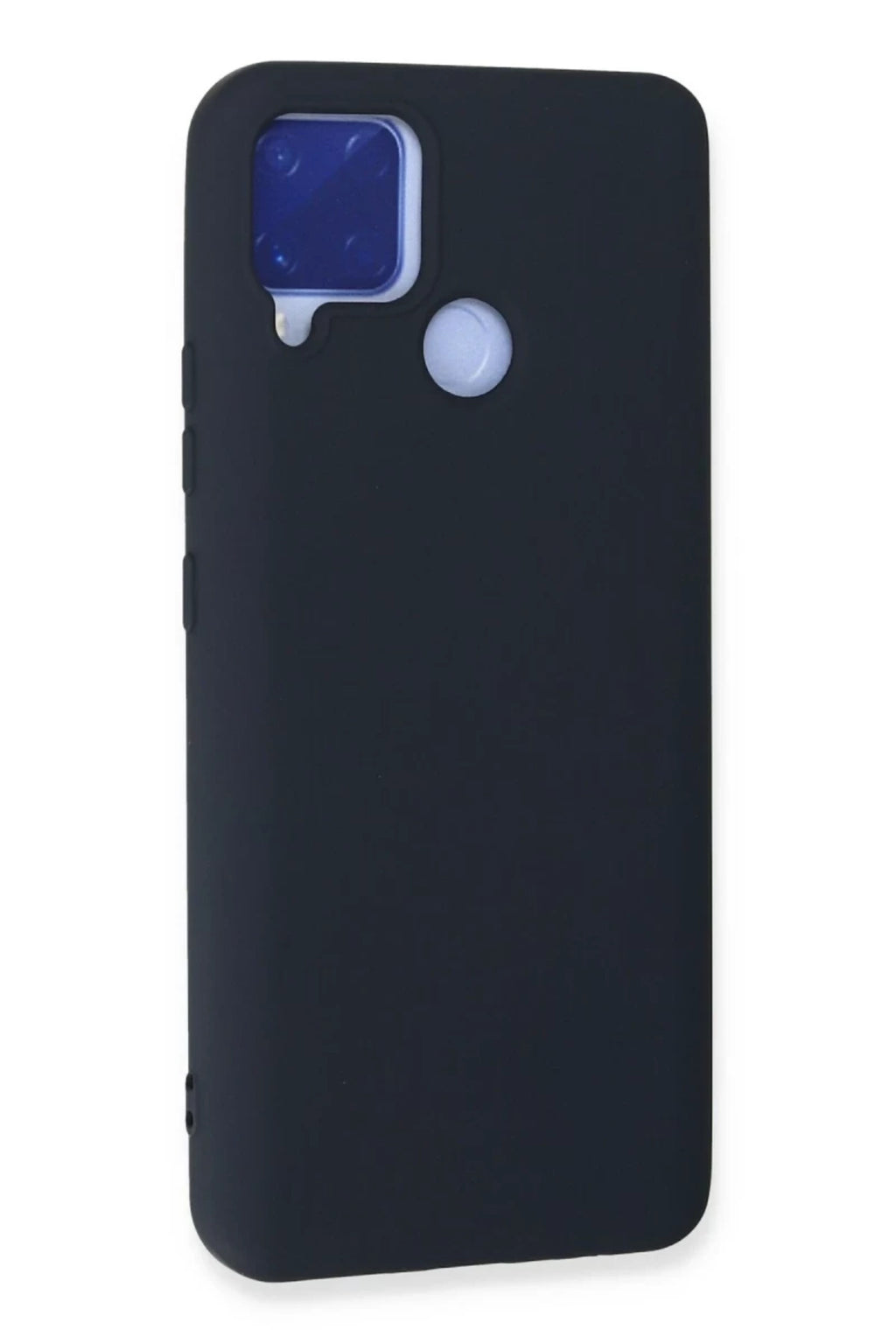 Realme C15 Uyumlu Kılıf Nano içi Kadife Silikon - Lacivert