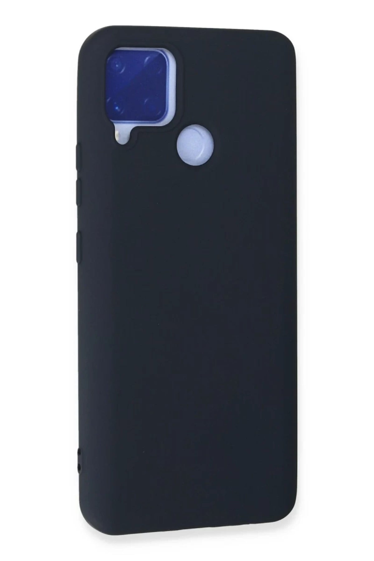 Realme C15 Uyumlu Kılıf Nano içi Kadife Silikon - Lacivert