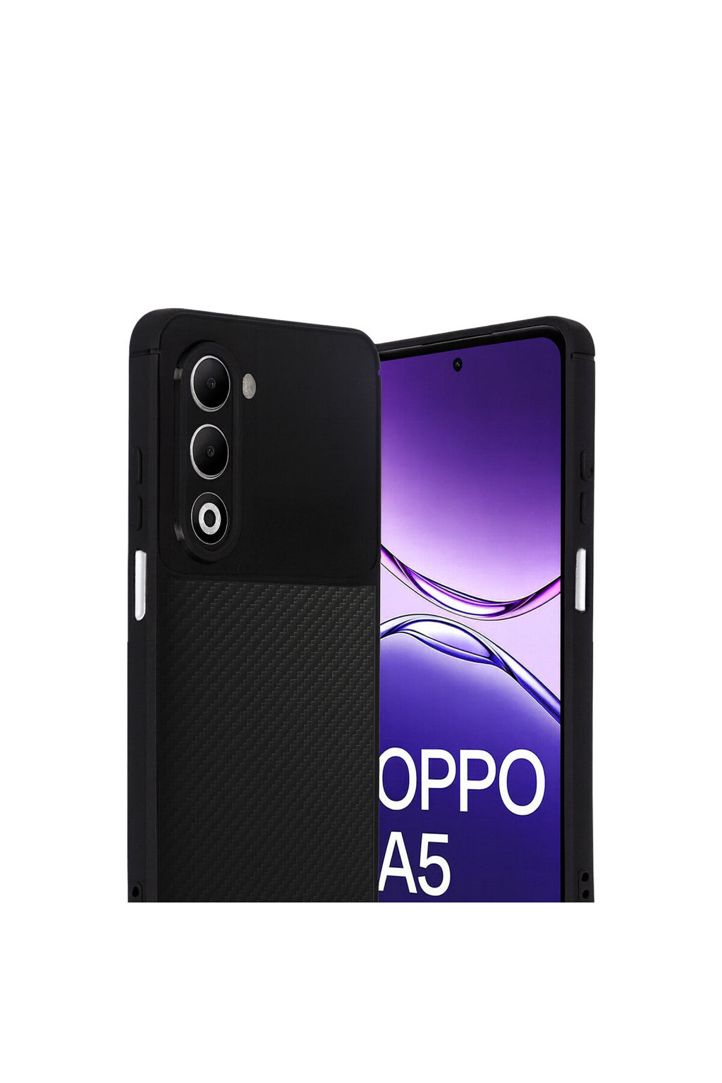 Oppo A5 4G Uyumlu Auto Focus Karbon Kapak - Siyah