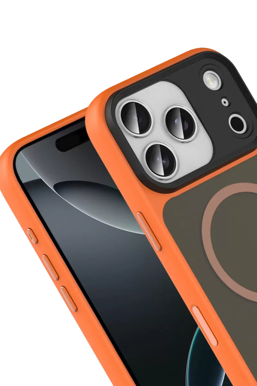 Joko Apple iPhone 17 Pro Uyumlu Megane Magsafe Kapak - Turuncu