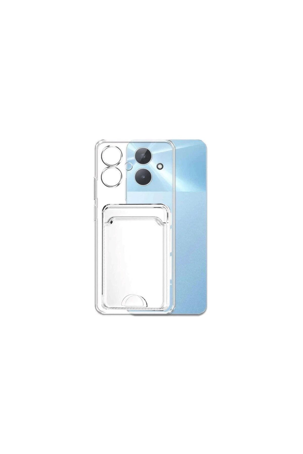 Realme Note 60 Uyumlu Kılıf Kart Şeffaf Silikon - Şeffaf
