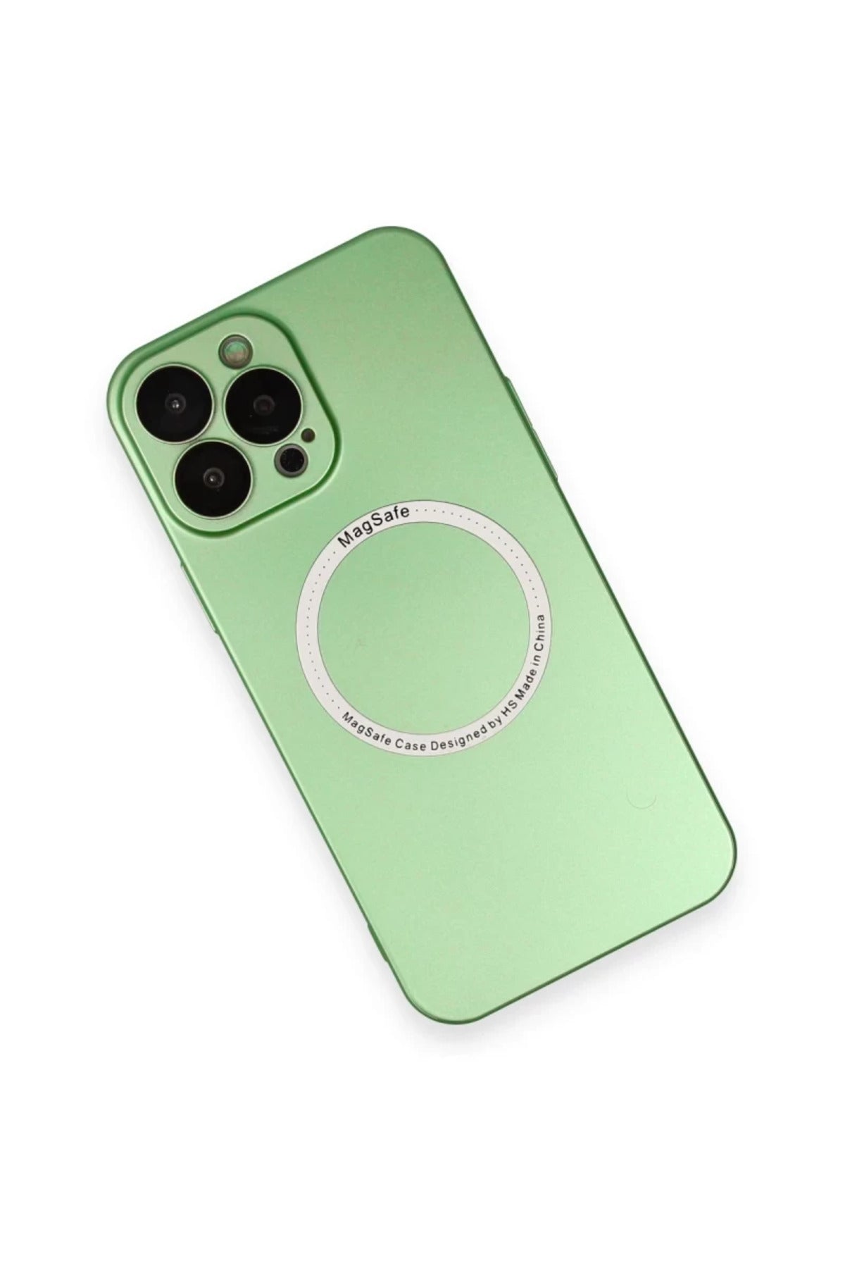 Apple iPhone 13 Pro Uyumlu Kılıf Jack Magneticsafe Lens Silikon - Yeşil