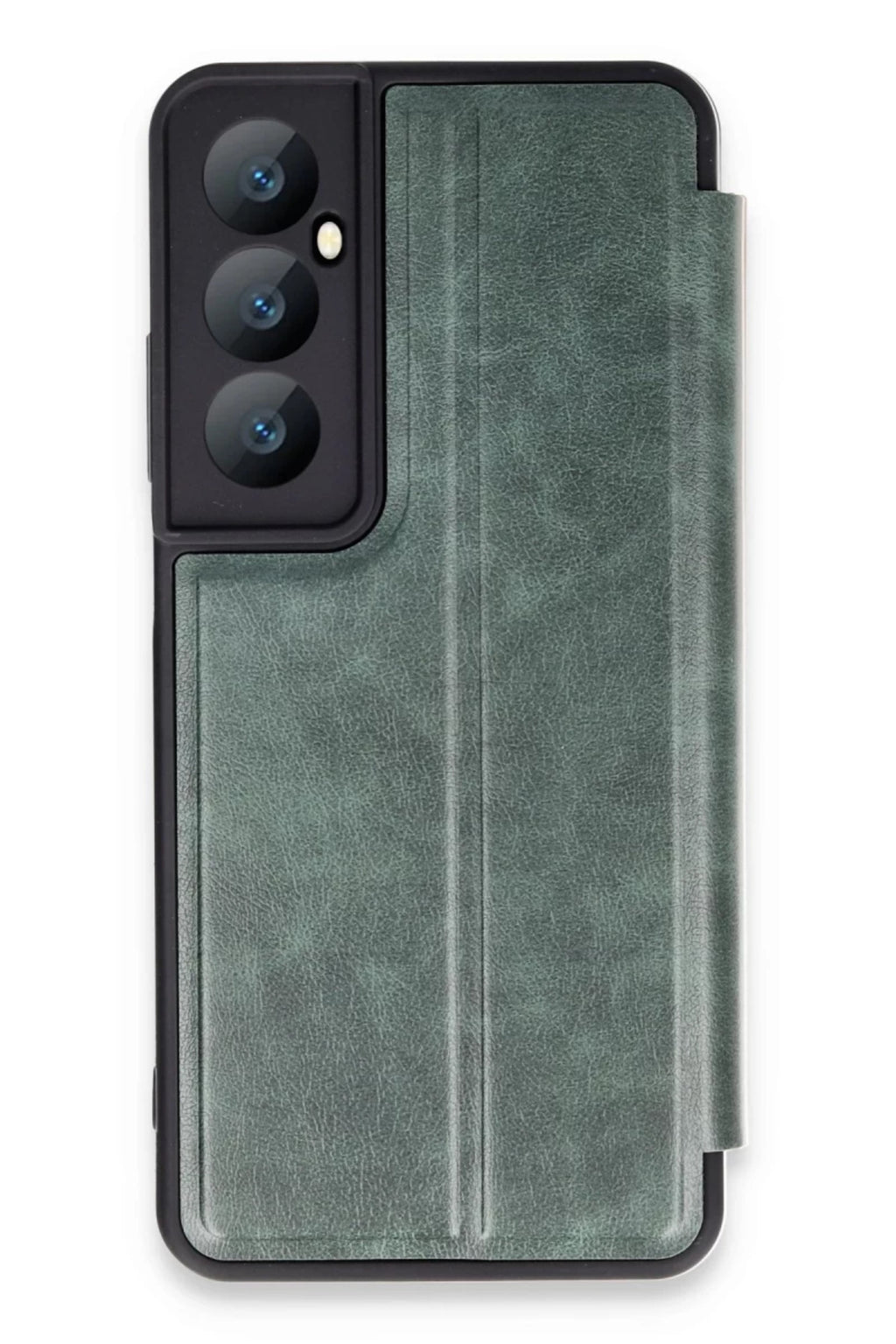 Realme C65 Uyumlu Kılıf Flip Cover - Koyu Yeşil