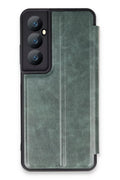 Realme C65 Uyumlu Kılıf Flip Cover - Koyu Yeşil