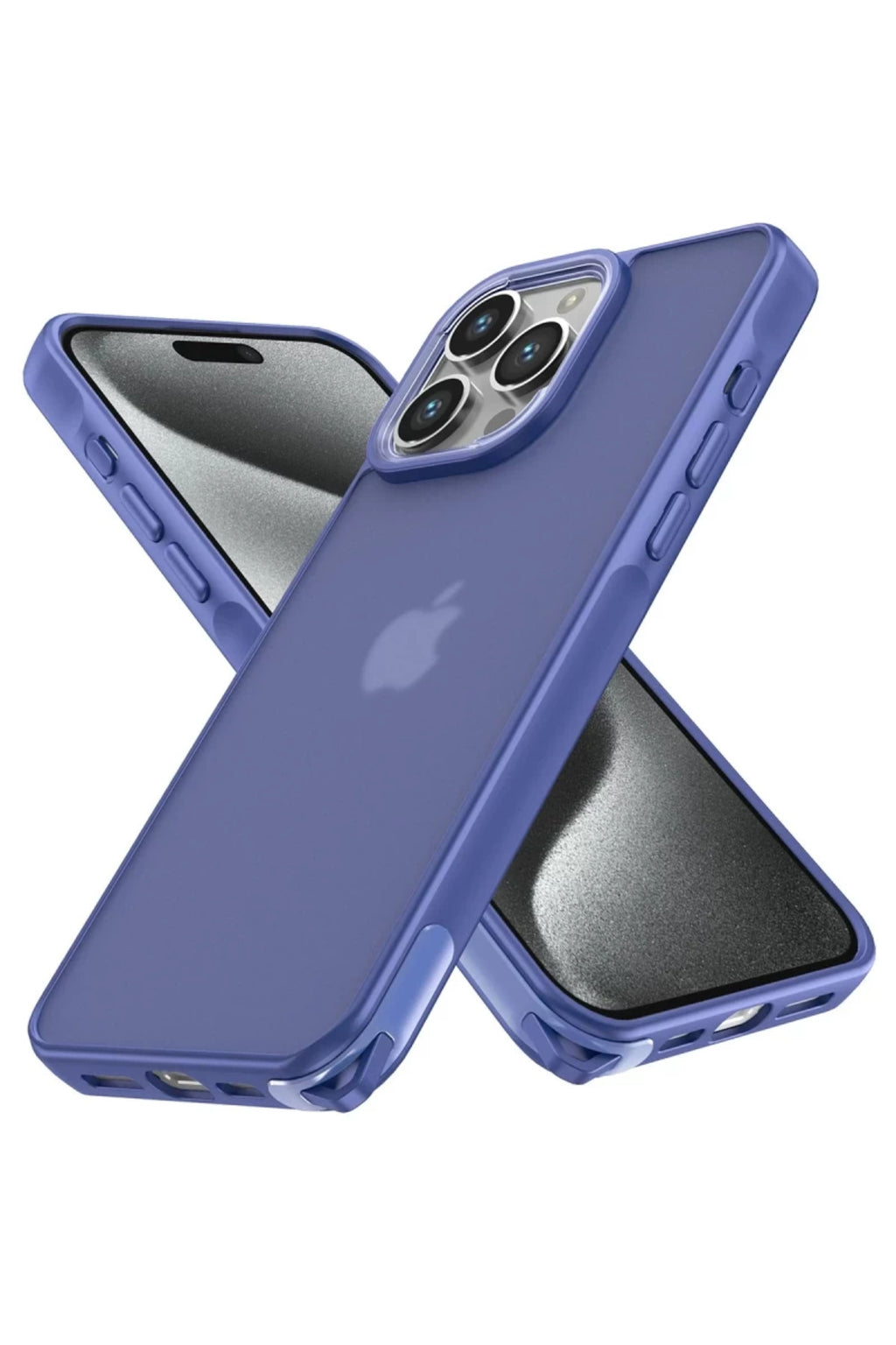 Apple iPhone 15 Pro Uyumlu Kılıf Elegant Kapak - Açık Mavi