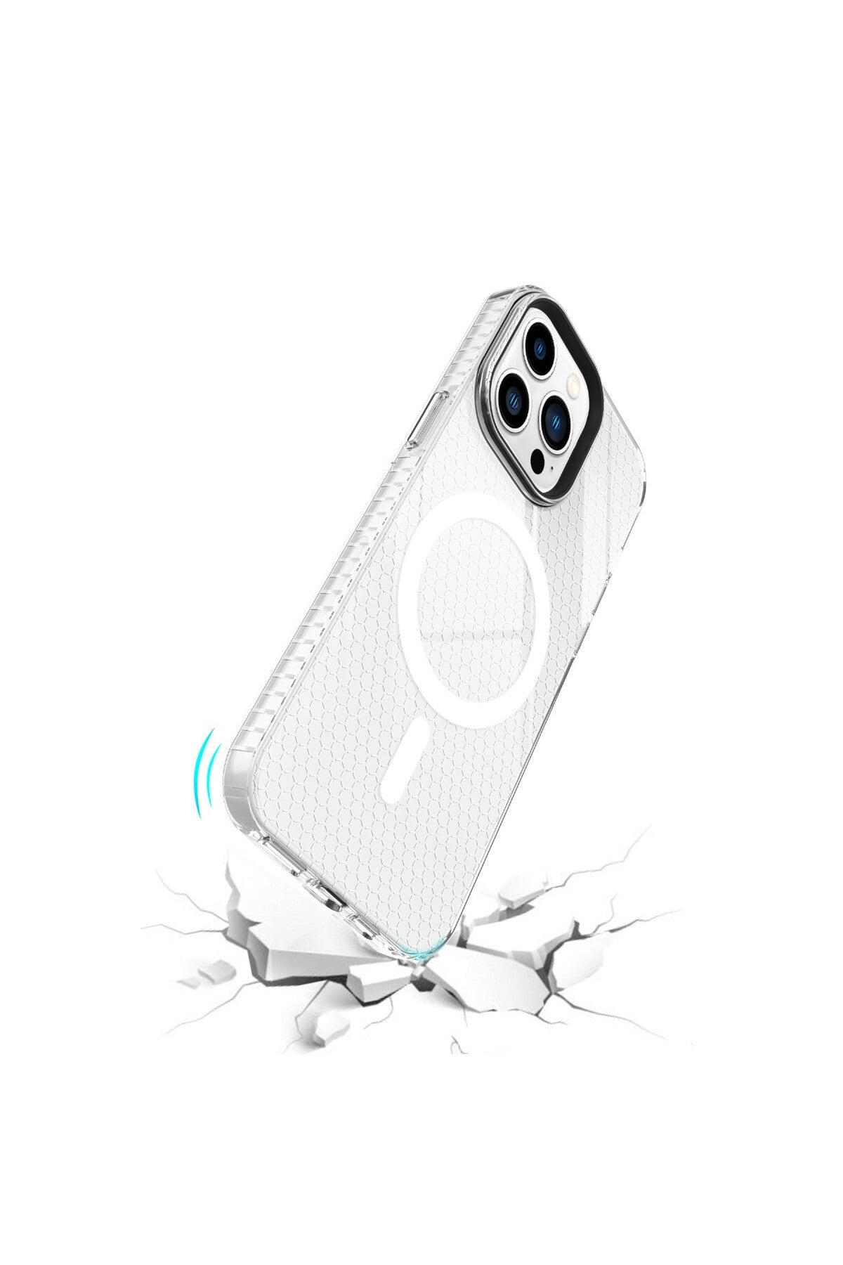 Apple iPhone 14 Pro Uyumlu Kılıf Beta Magneticsafe Silikon - Şeffaf
