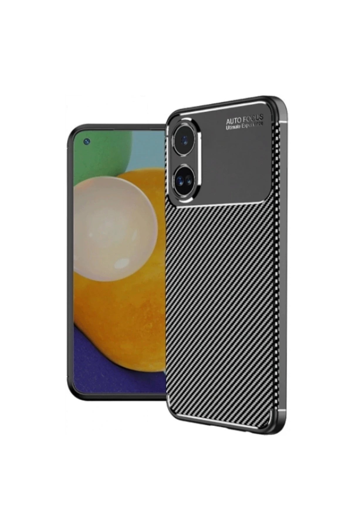 Oppo A60 Uyumlu Kılıf Auto Focus Karbon Kapak - Siyah
