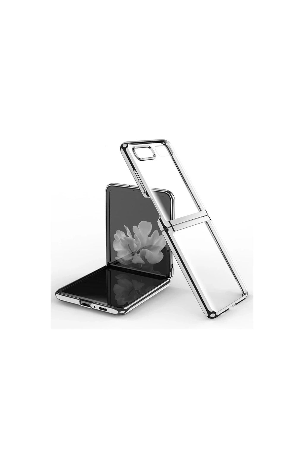 Samsung Galaxy Z Flip 4 Kılıf Fold Element Kapak - Gümüş