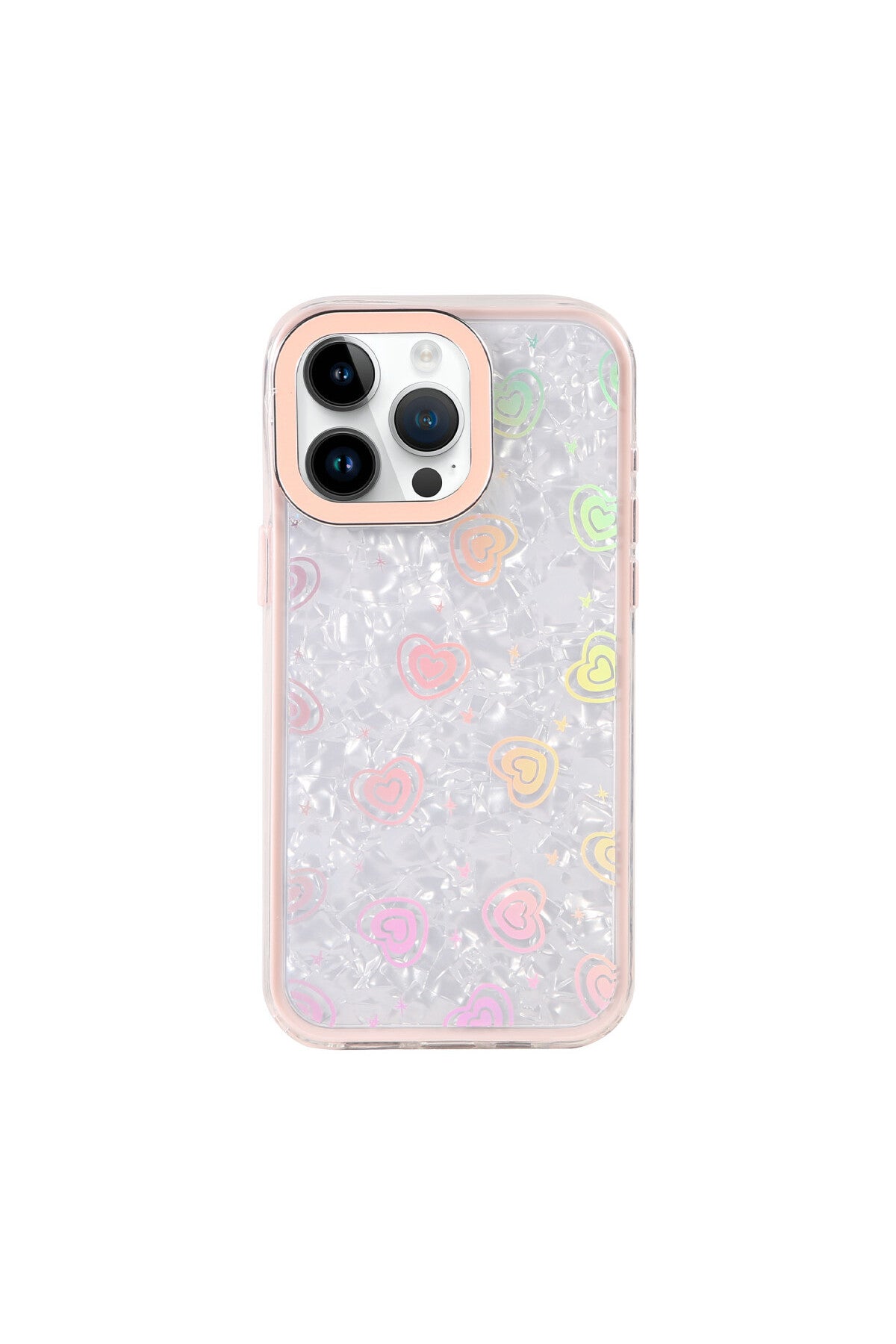 Apple iPhone 15 Pro Max Uyumlu Lumi Desenli Kapak - Pembe