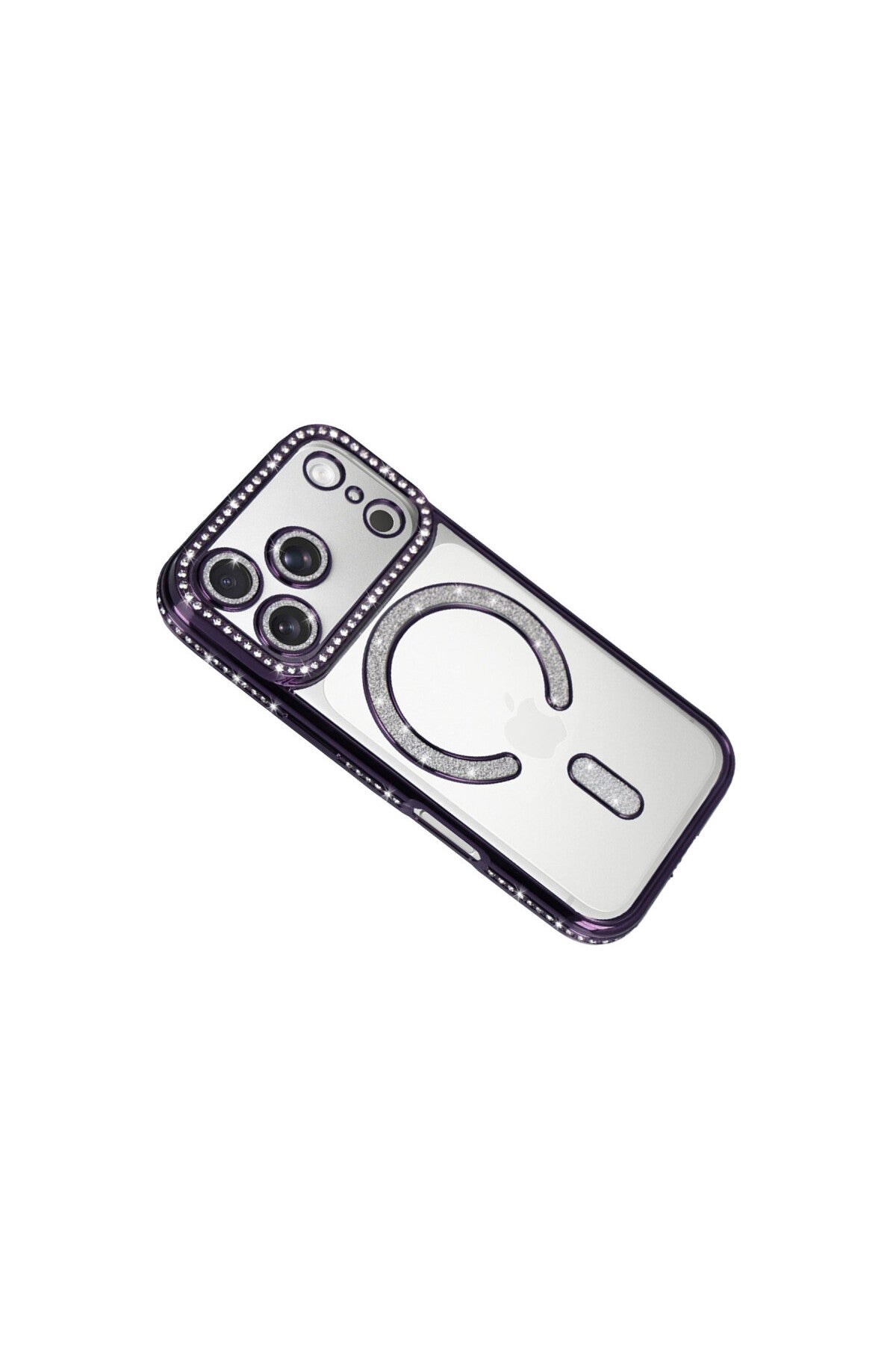 Apple iPhone 17 Pro Uyumlu Joke Simli Magneticsafe Kılıf - Derin Mor