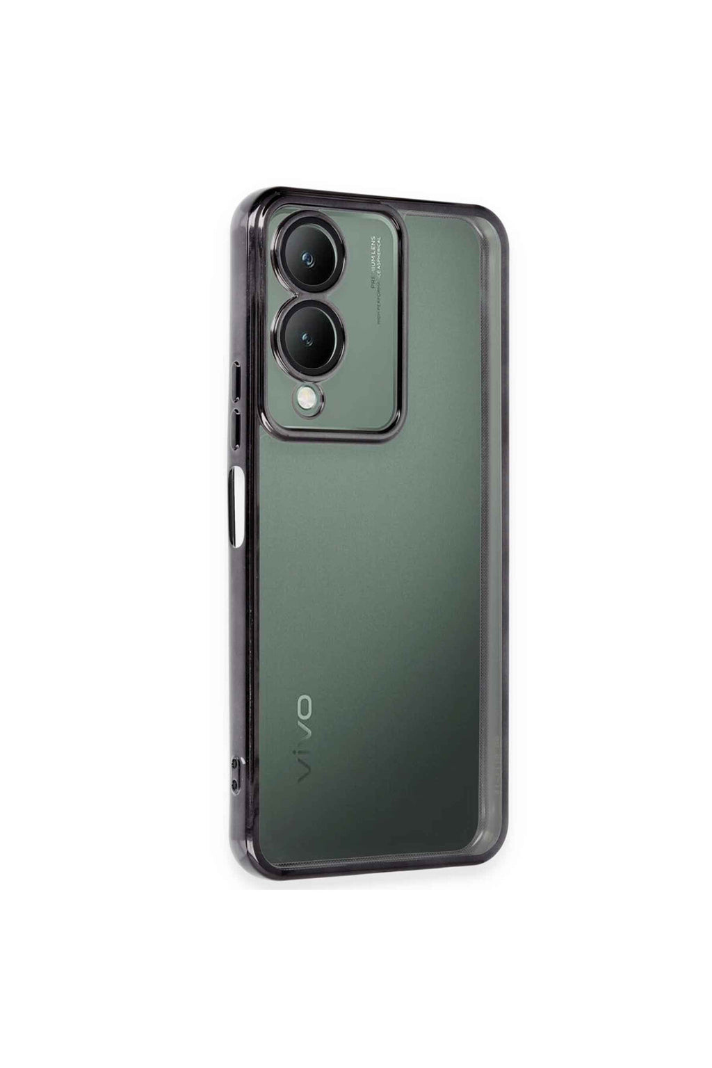 Vivo Y17S Uyumlu Kılıf Lensli Silikon - Siyah