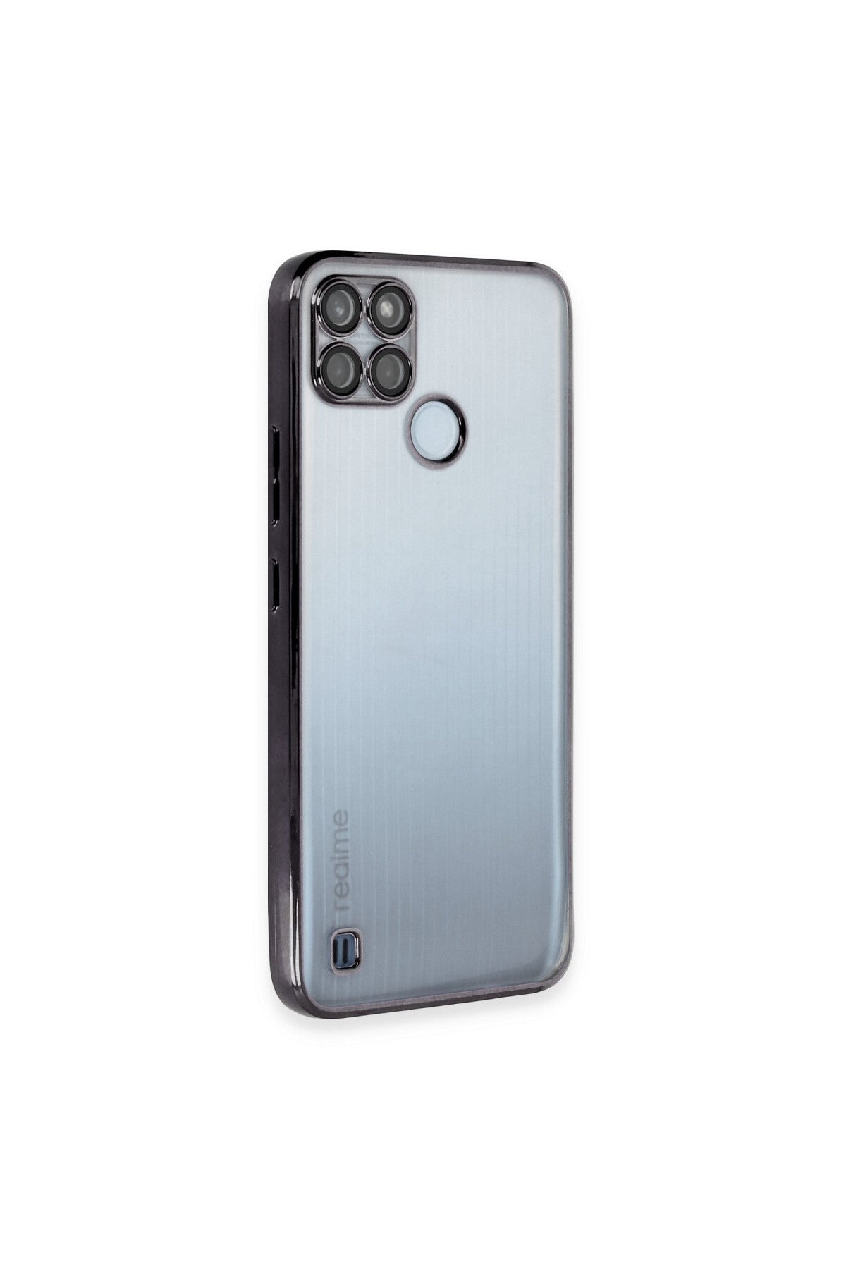 Realme C25Y Uyumlu Kılıf Lensli Silikon - Siyah