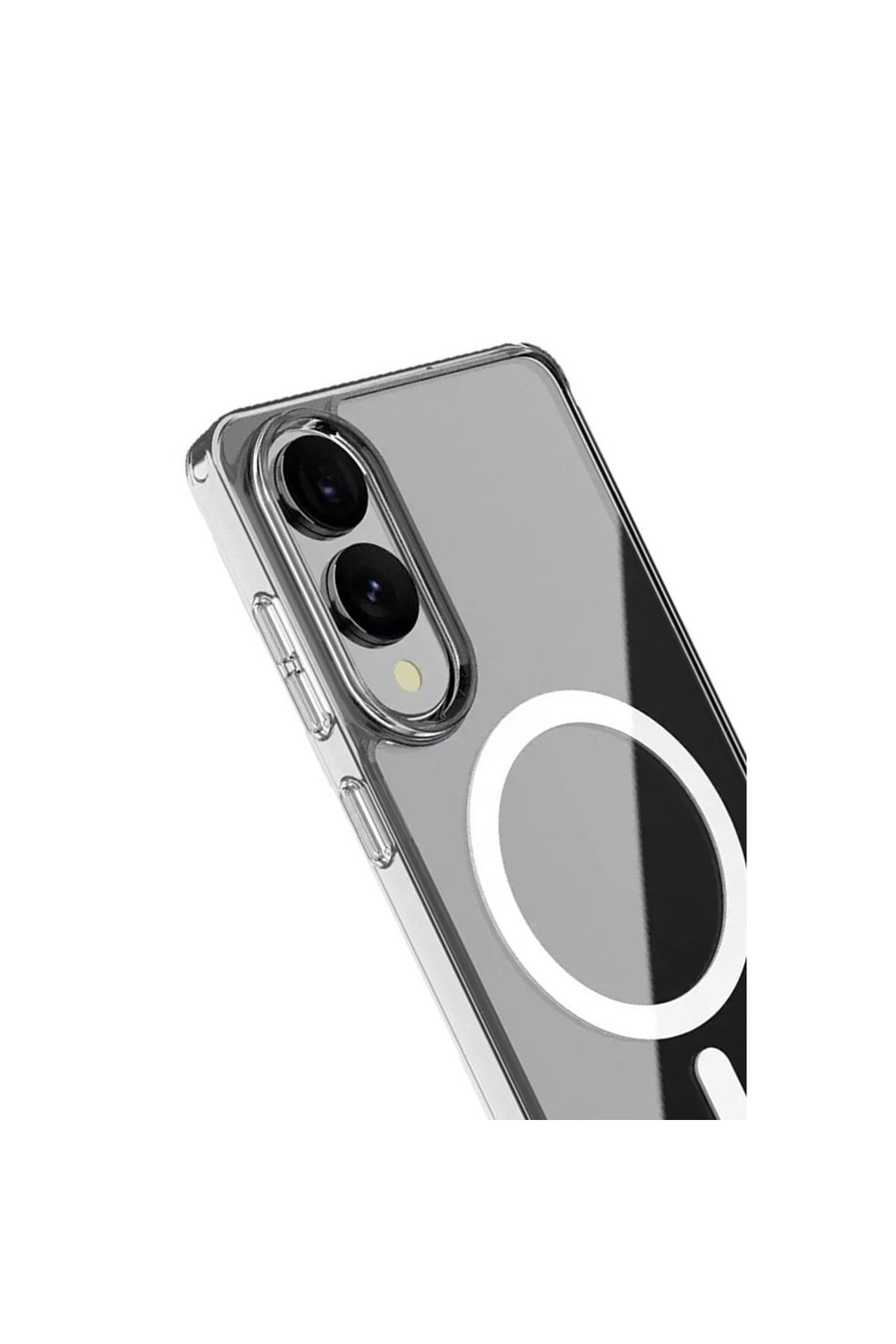 Samsung Galaxy S25 Uyumlu Edge Kılıf Magneticsafe Şeffaf Silikon - Şeffaf
