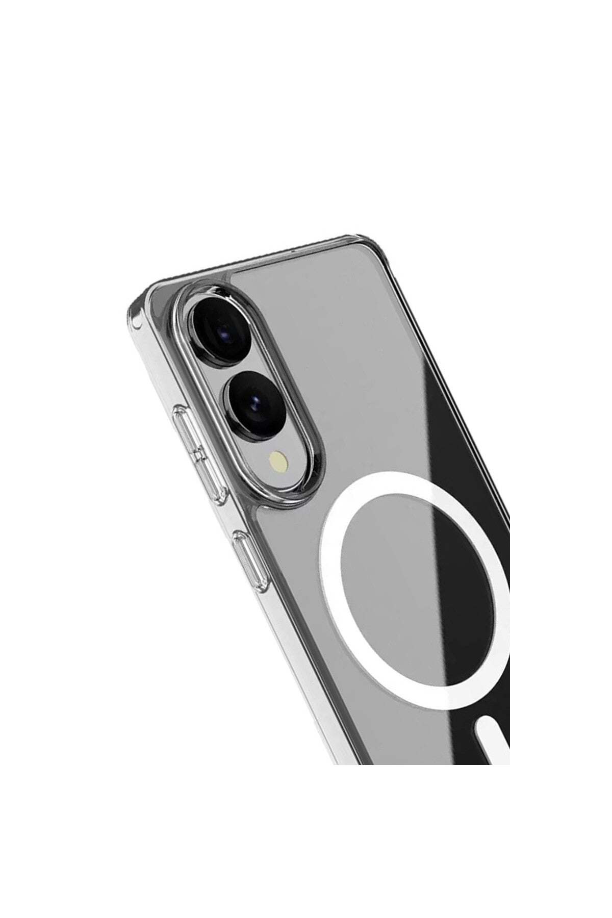 Samsung Galaxy S25 Uyumlu Edge Kılıf Magneticsafe Şeffaf Silikon - Şeffaf