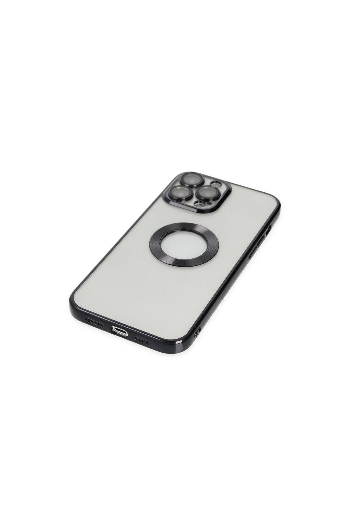Apple iPhone 14 Pro Uyumlu Kılıf Slot Silikon - Siyah