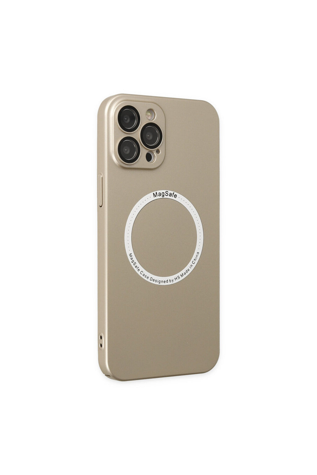 Apple iPhone 12 Pro Uyumlu Kılıf Jack Magneticsafe Lens Silikon - Gold