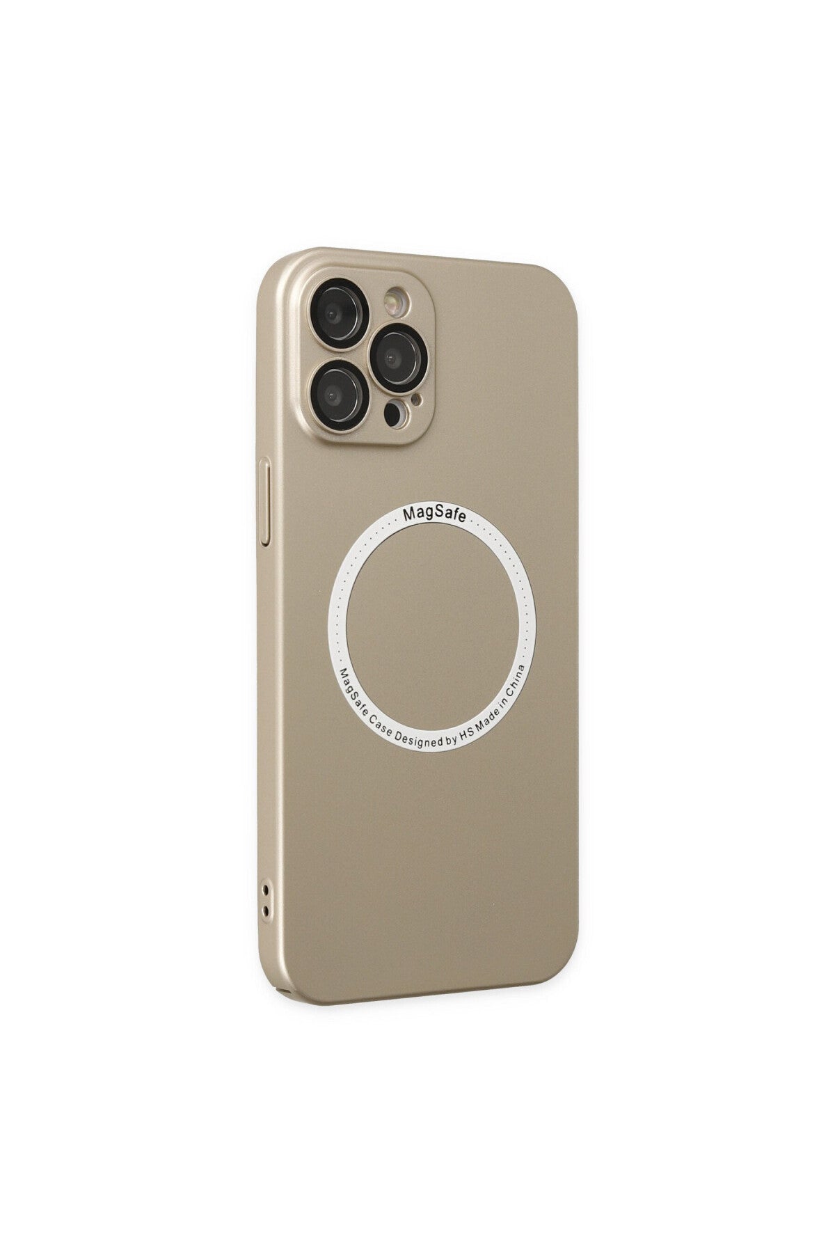 Apple iPhone 12 Pro Uyumlu Kılıf Jack Magneticsafe Lens Silikon - Gold