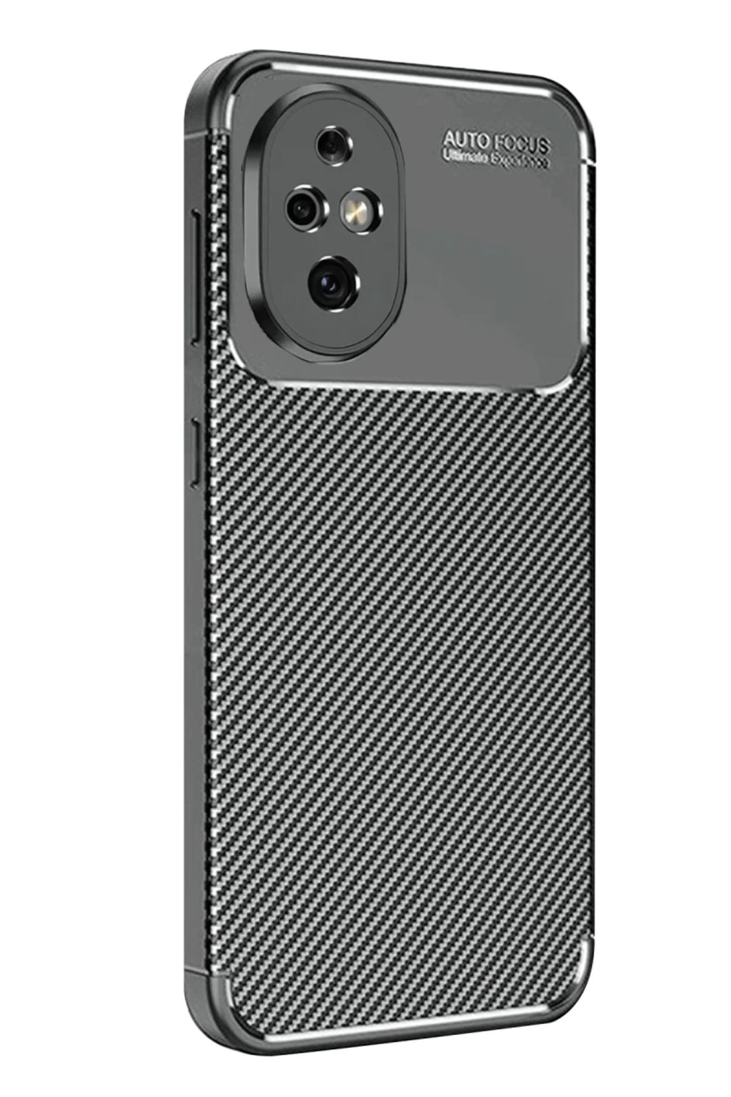 Honor 200 Uyumlu Kılıf Auto Focus Karbon Kapak - Siyah