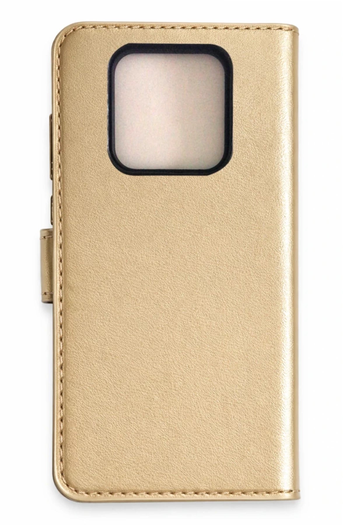 Tecno Camon 16 Prime Uyumlu Trend S Plus Kapaklı Kılıf - Gold