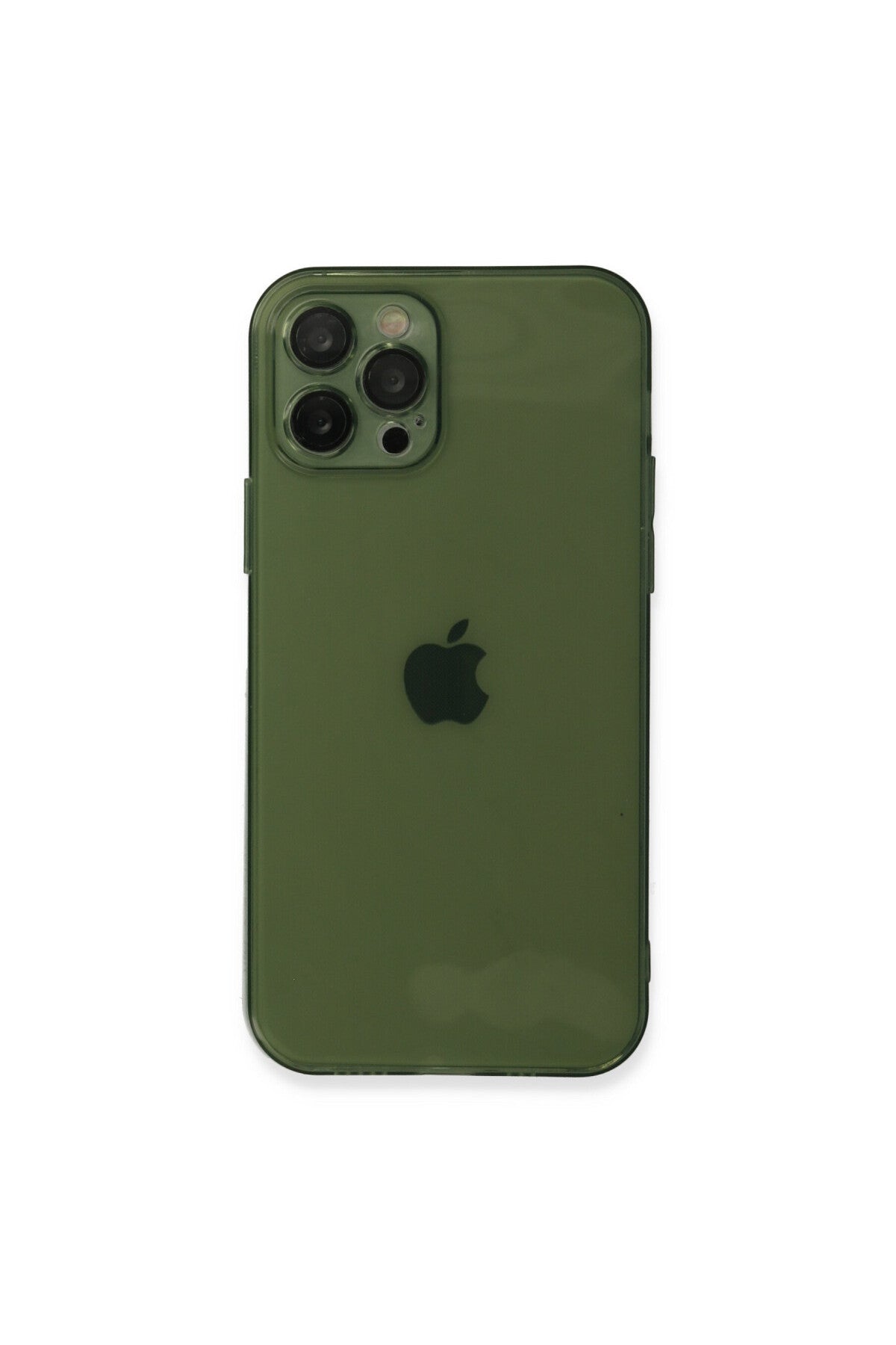Apple iPhone 12 Pro Max Uyumlu Kılıf Fly Lens Silikon - Yeşil