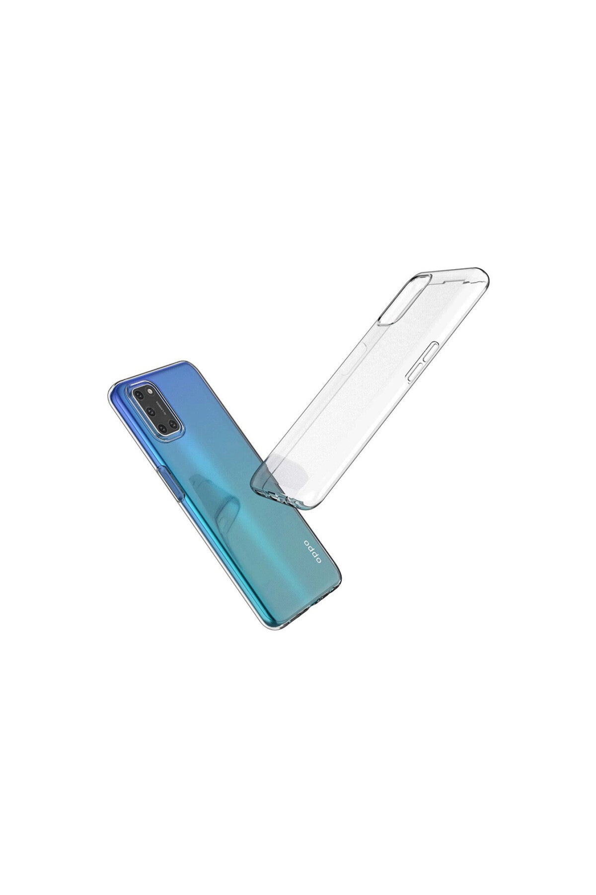 Oppo A52 Uyumlu Kılıf Lüx Şeffaf Silikon