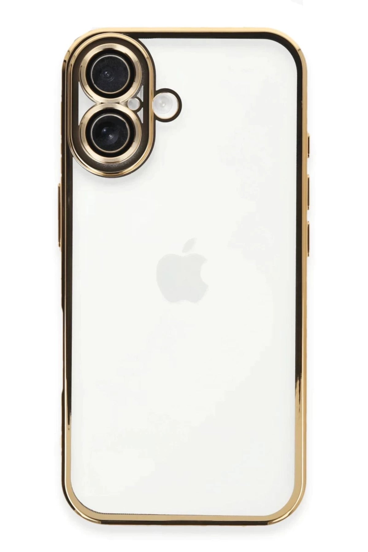 Apple iPhone 16 Plus Uyumlu Kılıf Lensli Silikon - Gold