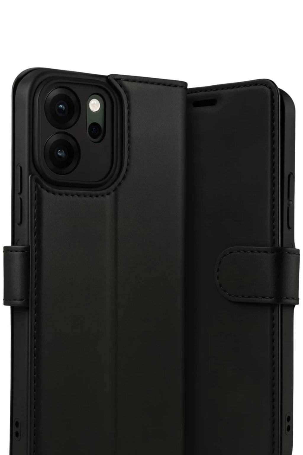 Oppo Reno 14F Uyumlu Trend S Plus Kapaklı Kılıf - Siyah